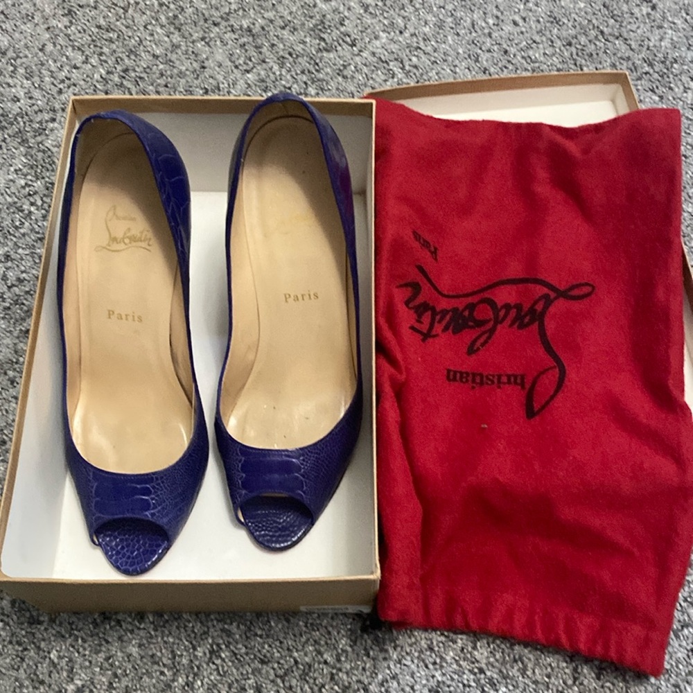 Christian Louboutin ostrich heels